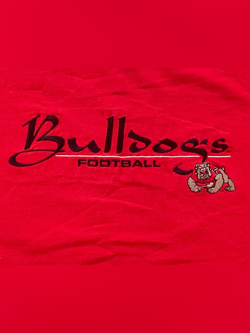 Antigua Embroidered Red Bulldogs Football T Shirt XXL